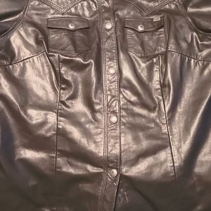 Women's Large Goat skin Leather button up.